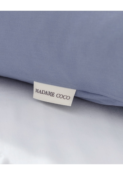 Madame Coco Manon %100 Pamuk Ranforce Düz 2'li Yastık Kılıfı Seti - Koyu Mavi Mavi