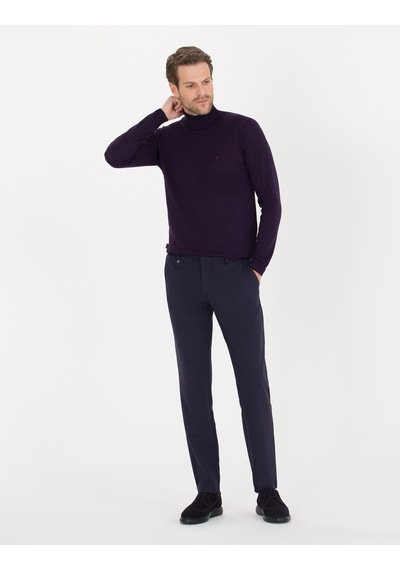 Pierre Cardin Erkek Mor Triko Kazak 50257302-vr038 Mor