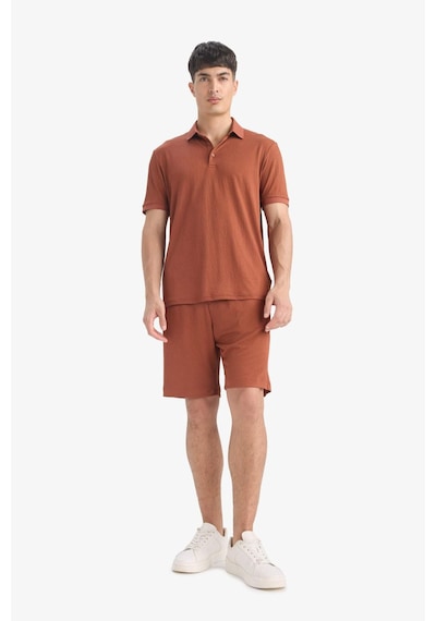 DeFacto Regular Fit Her Yöne Esneyen Krinkıl Bermuda Şort E0980AX25SMBN312