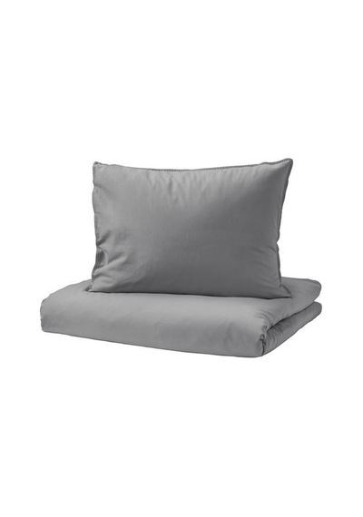 Ikea Angslılja Çift Kişilik Nevresim Takımı 220 X 240 Cm Gri