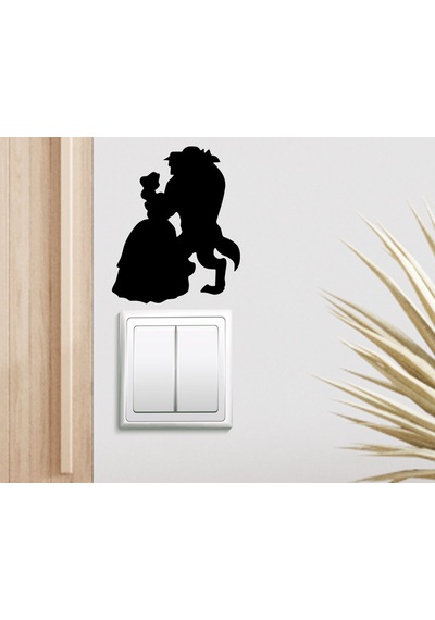 Bk Home Prenses ve Canavar Tasarımlı Duvar Sticker-1