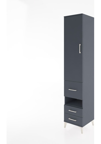 Hyperion Dolap 3 Raflı 3 Çekmeceli Tek Askılı 44x44x221 Antrasit-antrasit Aytası Hyperion Dolap 3 Raflı 3 Çekmeceli Tek Askılı 44x44x221 Antrasit-antrasit Aytası