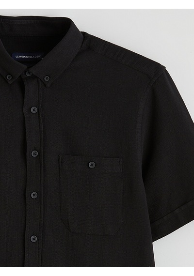 Lcwaıkıkı Classic Siyah Regular Fit Poplin Erkek Gömlek