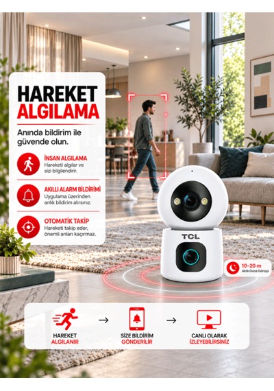 Tcl C2v-u 360 Full Hd Çift Kameralı Akıllı Güvenlik Kamerası Distribütör