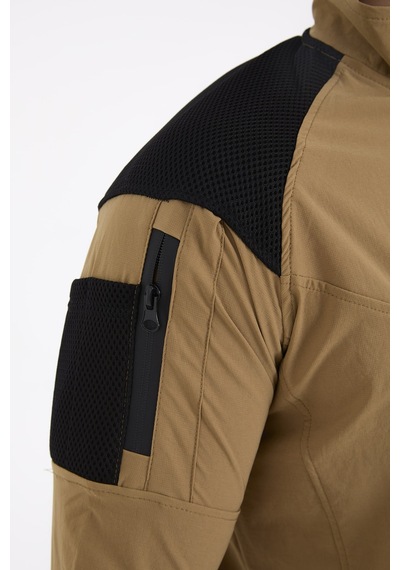Camp Scoutland Camp137 Outdoor Tactical Su iticili Erkek Hardal Taktik Sweatshirt Hardal