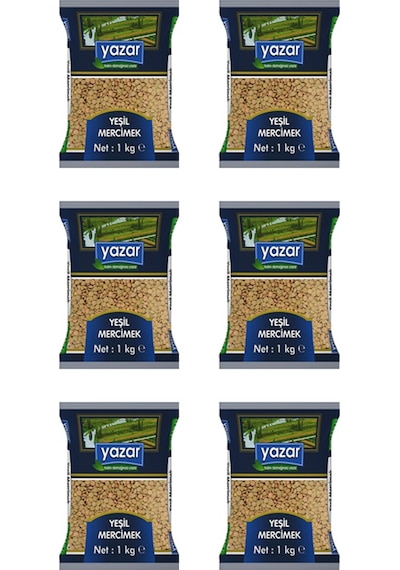 Yazar Yeşil Mercimek 6 x 1 KG