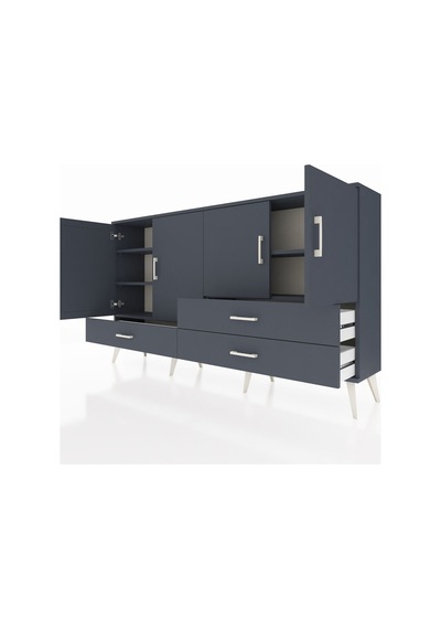 Arges Konsol 5 Raflı 3 Çekmeceli 4 Kapaklı 176x30x99 Antrasit-ant Antrasit-antrasit Arges Konsol 5 Raflı 3 Çekmeceli 4 Kapaklı 176x30x99 Antrasit-ant Antrasit-antrasit