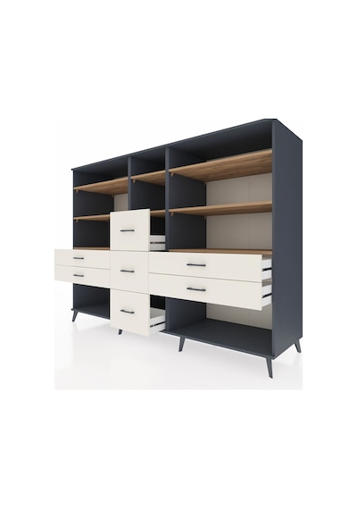 Kronos Dolap 8 Raflı 7 Çekmeceli 220x59x163 Antrasit-çam/aytaşı Atlas Çam/aytası - Antrasıt Kronos Dolap 8 Raflı 7 Çekmeceli 220x59x163 Antrasit-çam/aytaşı Atlas Çam/aytası - Antrasıt