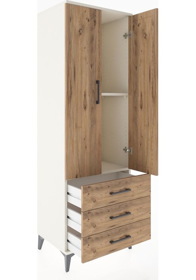 Hyperion Dolap 2 Raflı 3 Çekmeceli 2 Kapaklı 60x44x182 Aytaşı... Aytaşı