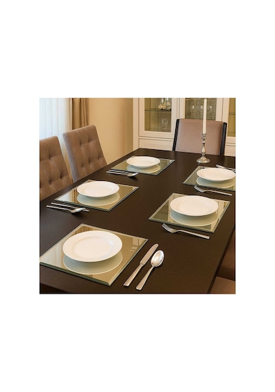 Ant Home Masa Üstü Ayna Bizoteli Ayna Aynalı Supla Kare Ayna 30x30 Cm Bizoteli Ayna Şişecam Ayna Gümüş