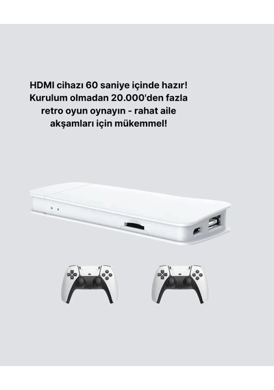 Ers Hdmı Ve Kablosuz Kontrolcülü 20.000 Oyunlu Retro Oyun Konsolu