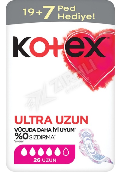 4 Adet Kotex Ultra Dev Eko Uzun 26'lı