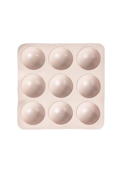 30017-1 Silikon 9lu Muffin Kalıbı Köstebek Kek Kalıbı Krem 24,5cm Diğer