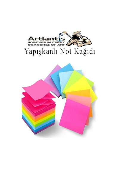 Yapışkanlı Not Kağıdı 3 Renk 450 Sayfa 1 Paket Ebruli Küp Blok Yapışkanlı Postit 75x75 Mm Renkli