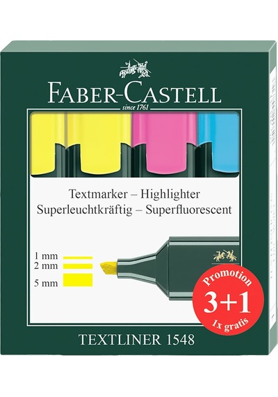 Faber-Castell Fosforlu Kalem Seti 4 Renk 154804