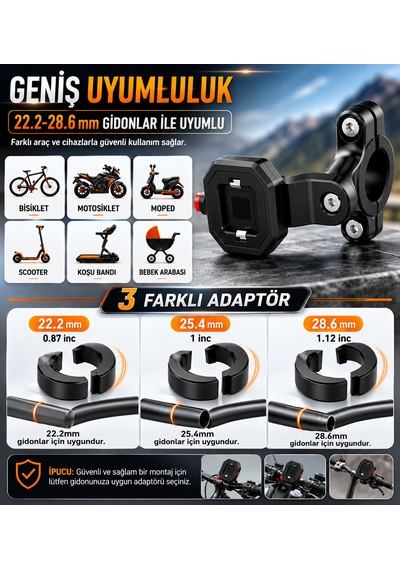 Kenly Bisiklet Motosiklet Gidon Telefon Tutucu Çanta Dokunmatik Su Geçirmez Navigasyon Aparatı