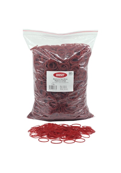 Ekoset Maydonoz Tere Roka Bağlama Lastiği Kırmızı 1Kg