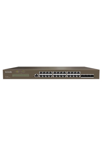 Tenda Teg5328f 24 Port 10-100-1000 Switch 4 Port Sfp Yönetilebilir L2 Çelik Kasa Rack Mount