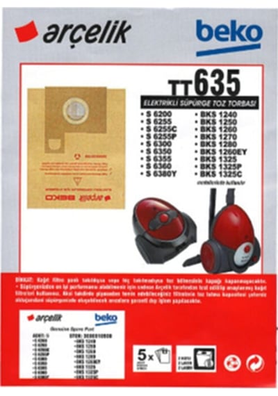 Beko Bks 1325 Uyumlu Kağıt Toz Torbası