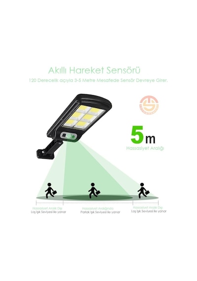 Trendpoint Solar Güneş Enerjili Kumandalı Led Projektör Sokak Lam