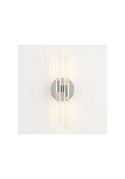 Bubbleflux Dubble Medium 40 Cm Modern Tasarım Led Aplik - Duvar Lambası - Gümüş - Pilli - Günışığı Gümüş Pilli