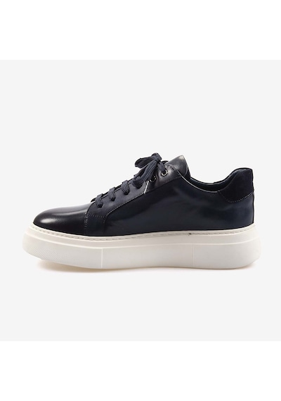 Mocassini Hakiki Deri Erkek Bağcıklı Kalın Taban Spor & Sneaker 35110 Laci Sipiro Lacivert