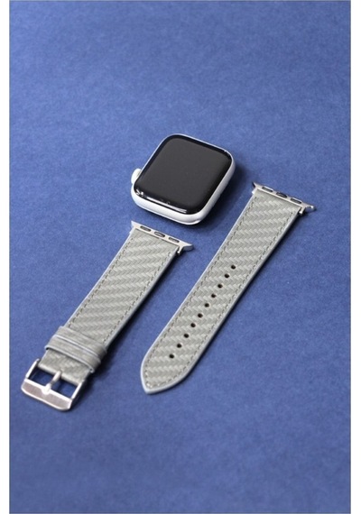 Apple Uyumlu Watch Kordon Gri Karbon 42-44-45 Mm