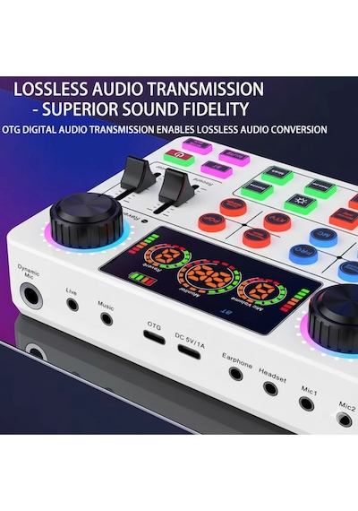 Blic Pro+ Ksa2 Beyaz Live Stream Sound Card Profesyonel Canlı Yayın Ses Kartı