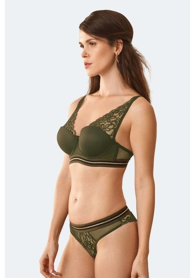 Pierre Cardin 4712 Double Push Up Sütyen Takım Burnt Olive