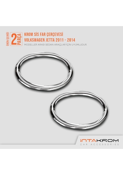 intakrom Volkswagen Jetta Krom Sis Farı Çerçevesi - 2011-2014