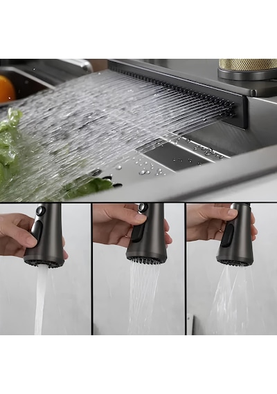 Akhouse Çok Fonksiyonlu Teknolojik Akıllı Evye Seti