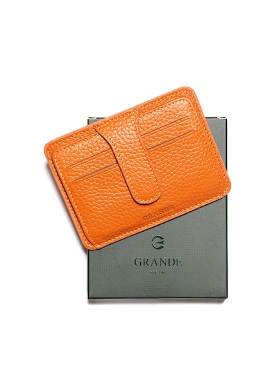 Turuncu Cüzdan & Kartlık Unisex 539 Grande Deri Cüzdan Kartlık