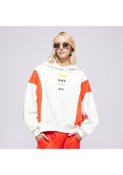 Nike W Nsw Phoneix Flece Remix Oos Hoodie Kapüşonlu Kadın Sweatshirt Krem