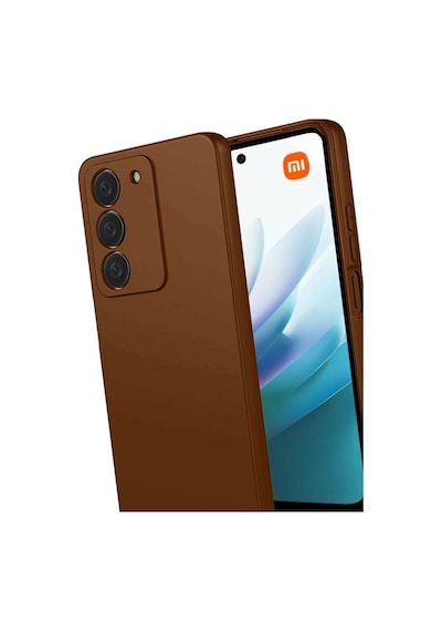Xiaomi Redmi 15 4g Kılıf Biye Yumuşak Silikon Case Kahverengi
