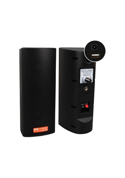 Magicvoice Mv-26 2x7.5 Cm 50 Watt Komütatörlü Hat Trafolu Siyah Sütun Hoparlör 2 Li Takım