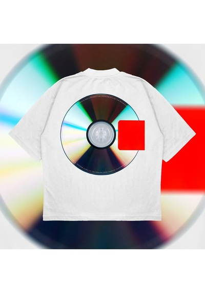 Startmore Yeezus Cd Tee Oversize Unisex Pamuklu Nefes Alan Kalın Kumaşlı Beyaz