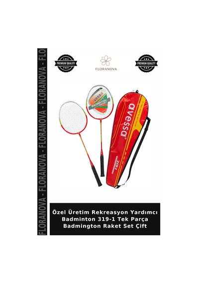 Özel Üretim Rekreasyon Yardımcı Badminton 319-1 Tek Parça Badmington Raket Set Çift