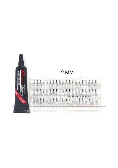 Xp Takma Kirpik Yapıştırıcısı Dark + Takma Tekli 12 MM