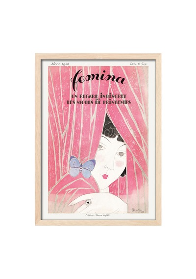 Femina Ahşap Çerçeveli Poster, Dekoratif Sanatsal Duvar Tablosu