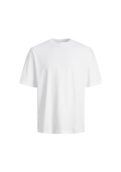 Jack & Jones Büyük Beden Düz Bisiklet Yaka Tisört - Bradley - 12250623 WHITE