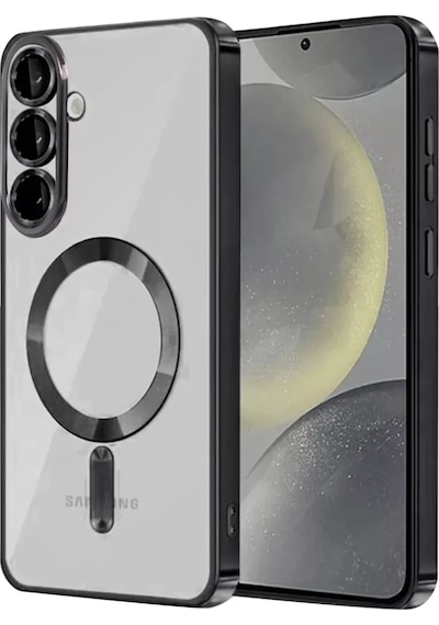 Newface Samsung Uyumlu Galaxy A37 5g Kross Magneticsafe Kapak - Siyah Şeffaf