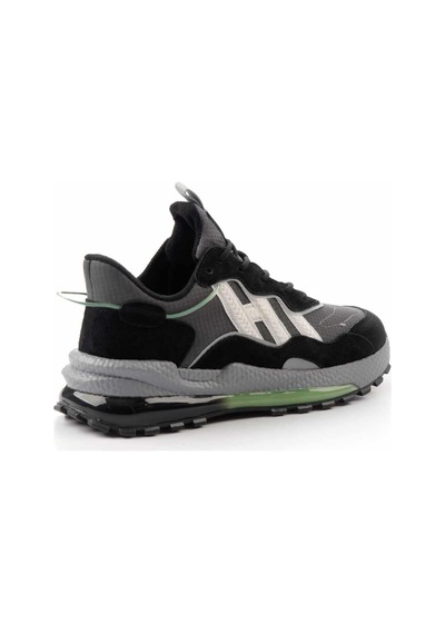 Bambi Siyah Leather Erkek Sneaker E01185506102 Siyah