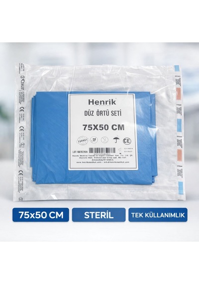 Henrik 75x50 Steril Deliksiz Düz Örtü 10 Adet