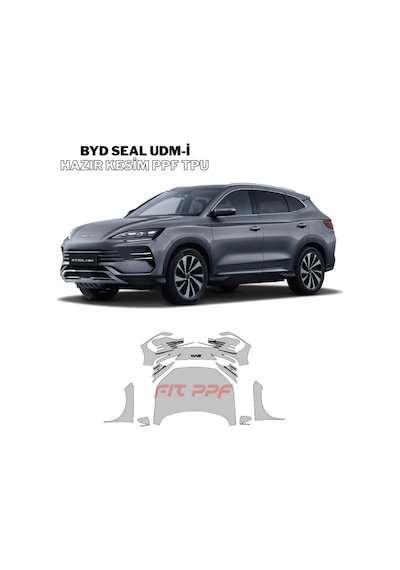 Byd Seal U Dm-i Hazır Kesim, 210 Mikron Premium Tpu Ppf Film Şeffaf Boya Koruma-ön Grup