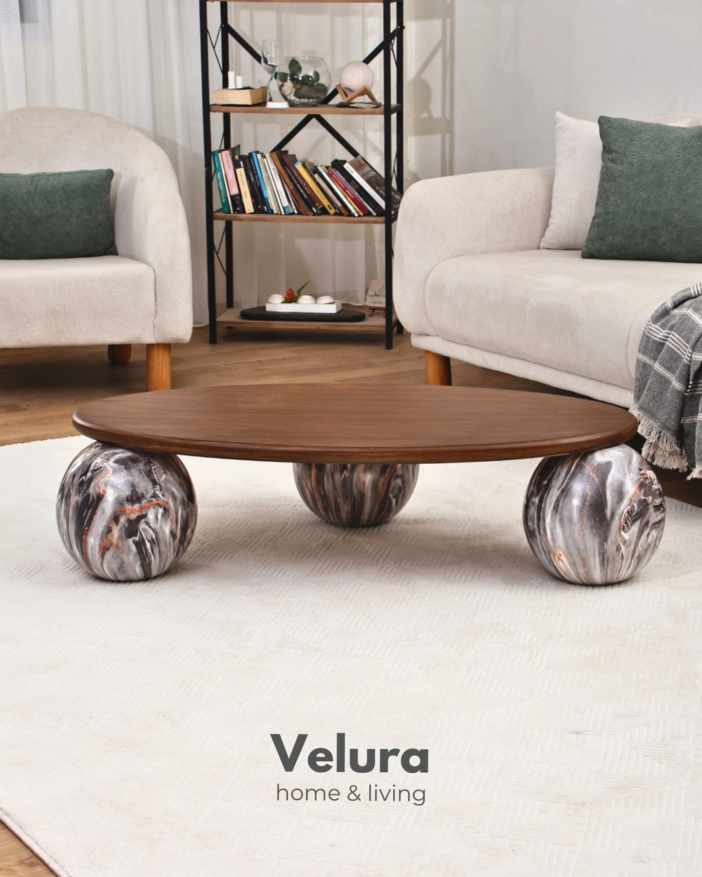 Modern Orta Sehpa & Küre Sehpa & Top Sehpa & Oval Ceviz Mdf & Dune Siyah Modern Orta Sehpa & Küre Sehpa & Top Sehpa & Oval Ceviz Mdf & Dune Siyah