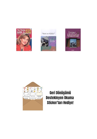 Politikada Kadın Eli + Kent Ve Kültür + Girişimci Amazonlar + Okuma Sticker'ları