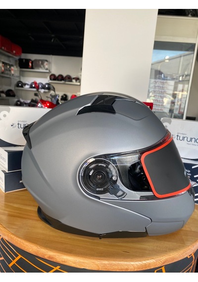 Lazer Golden Çene  Açılır Kask  Mat  Gri