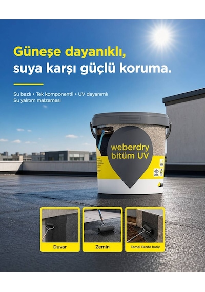 Weber Dry Bitüm Uv 17 Kg Bitüm Kauçuk Sürme Yalıtım -