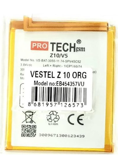 Vestel Uyumlu Venus Z10 Batarya Pil