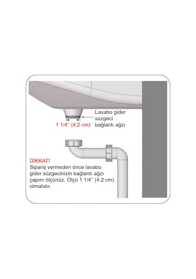 Dallmer yer kazandıran lavabo sifonu, kolay temizlenir, ayarlanabilir koku önleyici gider borulu